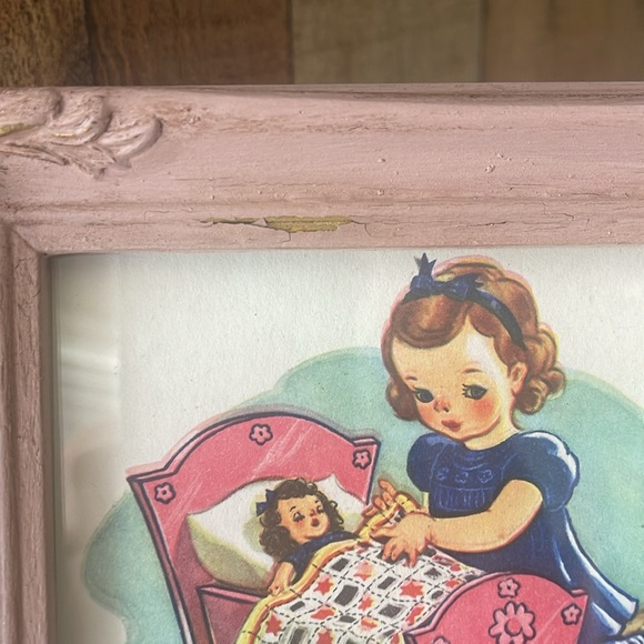 Upcycled Vintage frames with vintage children’s prints - Picture 4 of 15